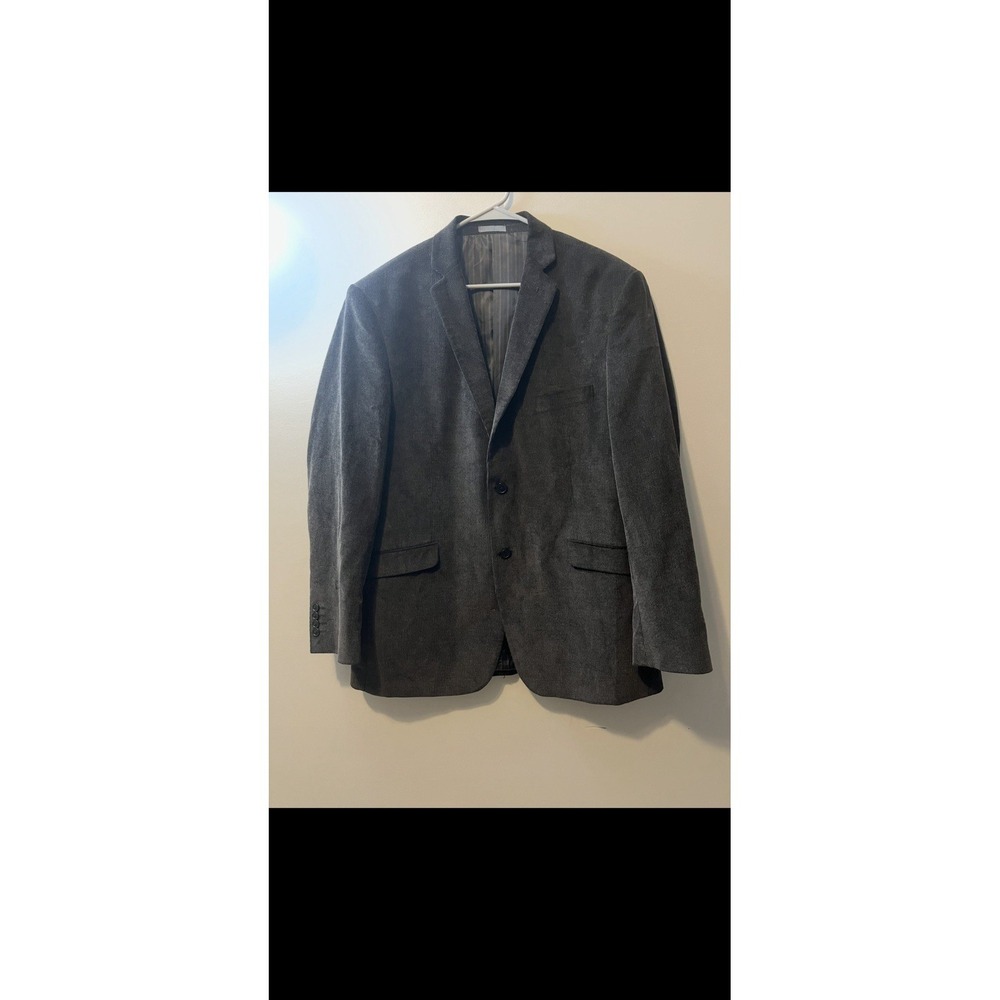 Men's Black Blazer Corduroy Sport Coat 46L‎ 100% Cotton